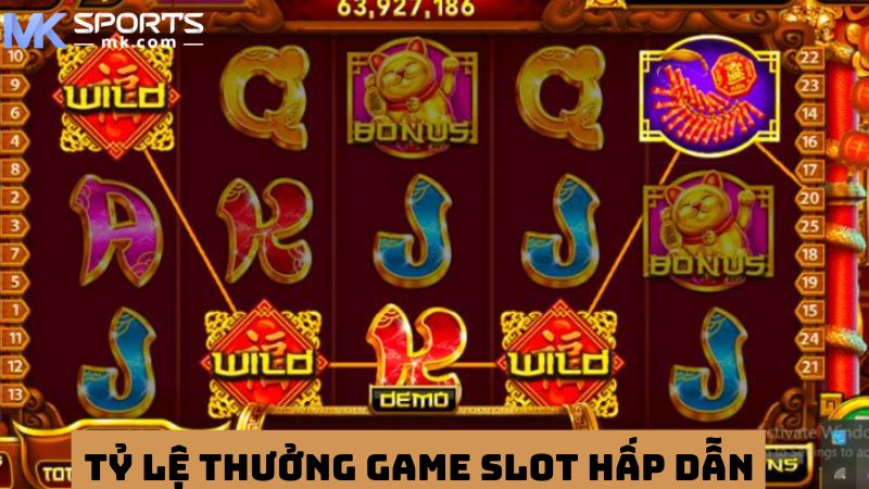 Tỷ lệ đổi thưởng game slot hấp dẫn với nhiều biểu tượng