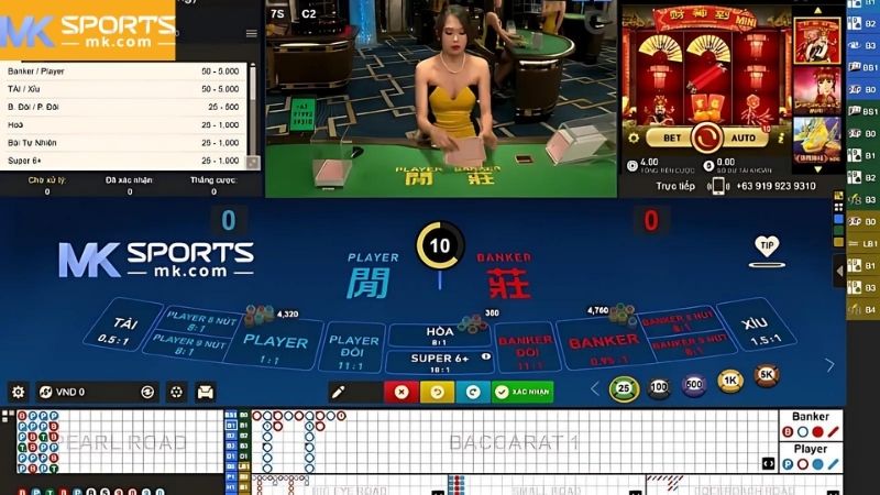 Live Casino MKSports với nhiều tựa game nổi tiếng